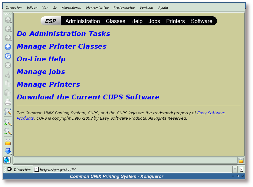 Administrando impresoras