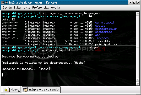 Ejecuci�n de comandos